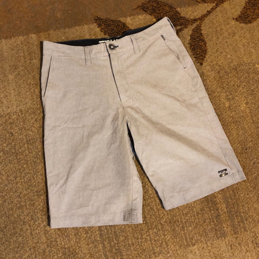 Billabong Gray Flat Front Shorts Tailored Casual Style